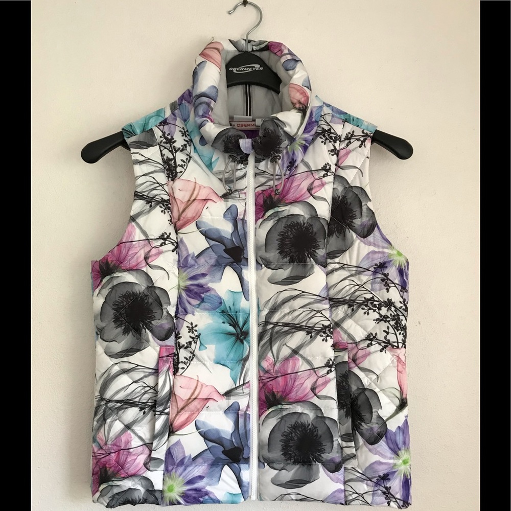 Obermeyer print ski vest with pockets